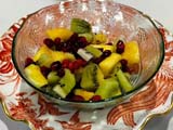 Fruit salad in bowl 