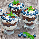 Fat-Free Blueberry Cheesecake Parfait with Graham Cracker