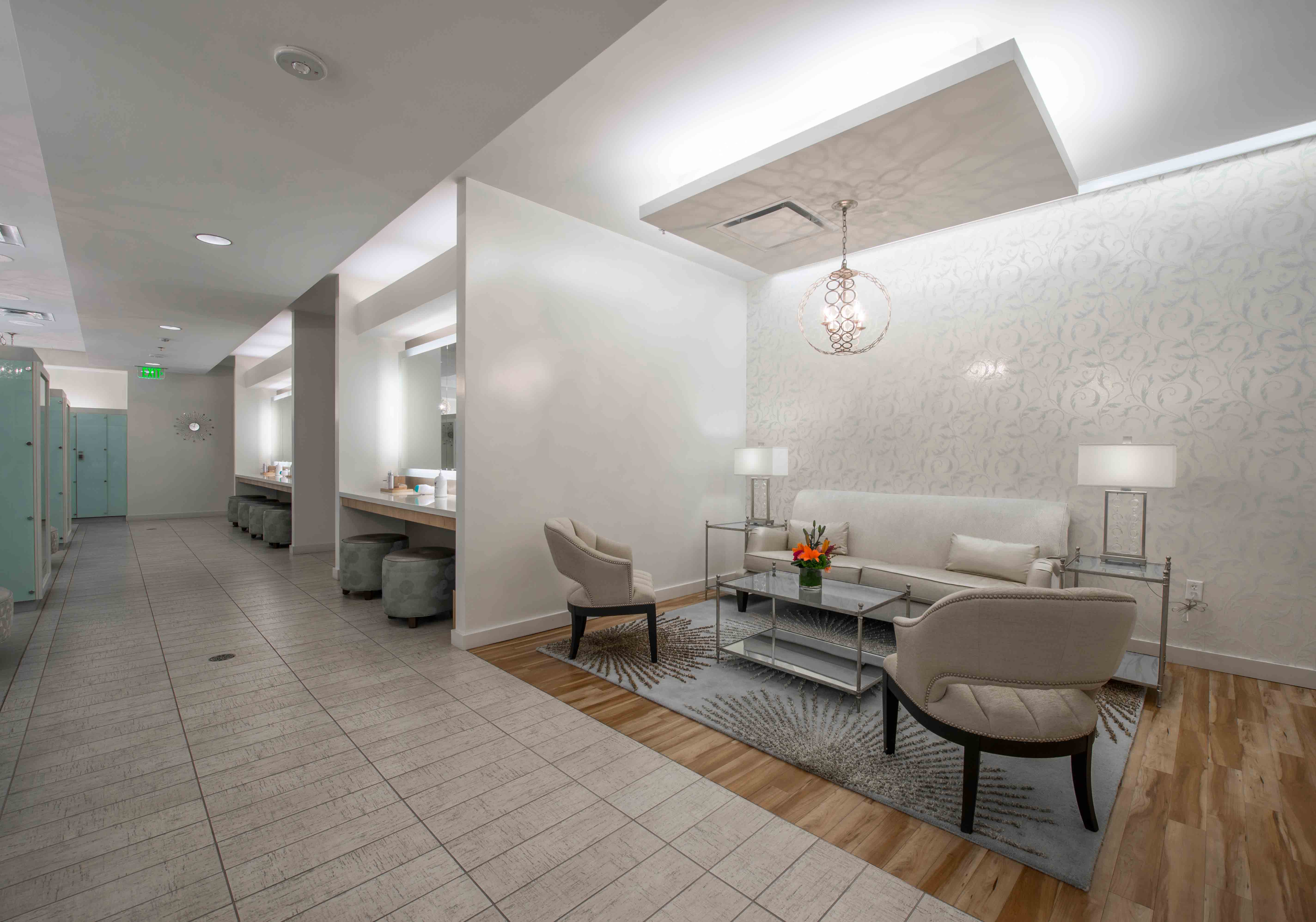 Women's Locker Room Sitting Area - Cooper Fitness Center Dallas