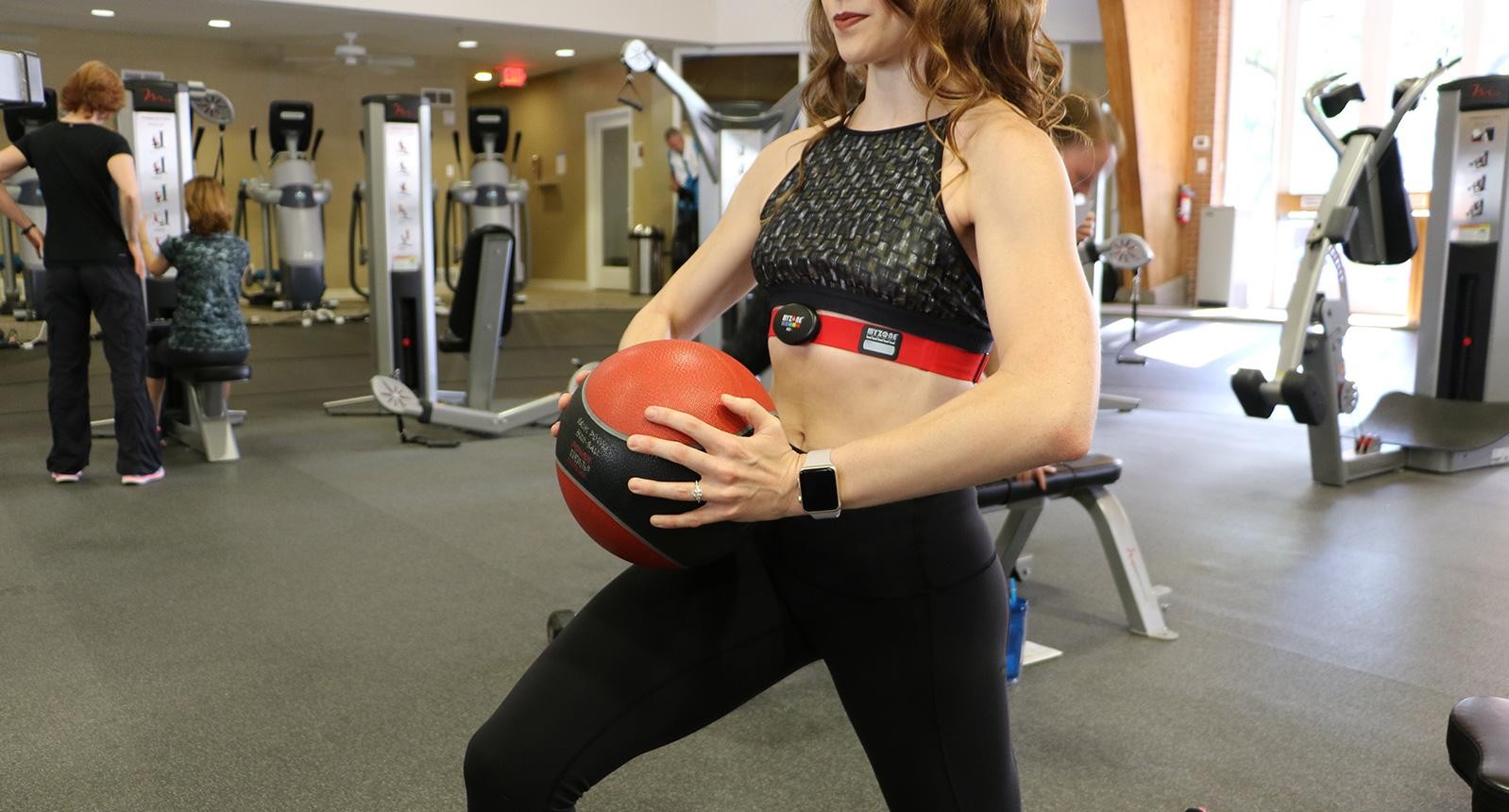 Health rate tracking a person working out