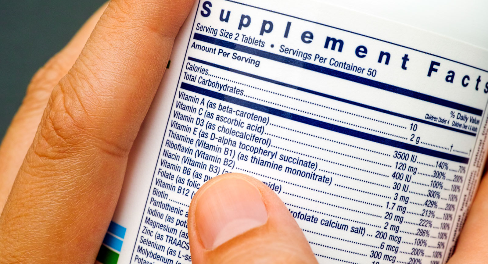 Looking at Supplement Facts
