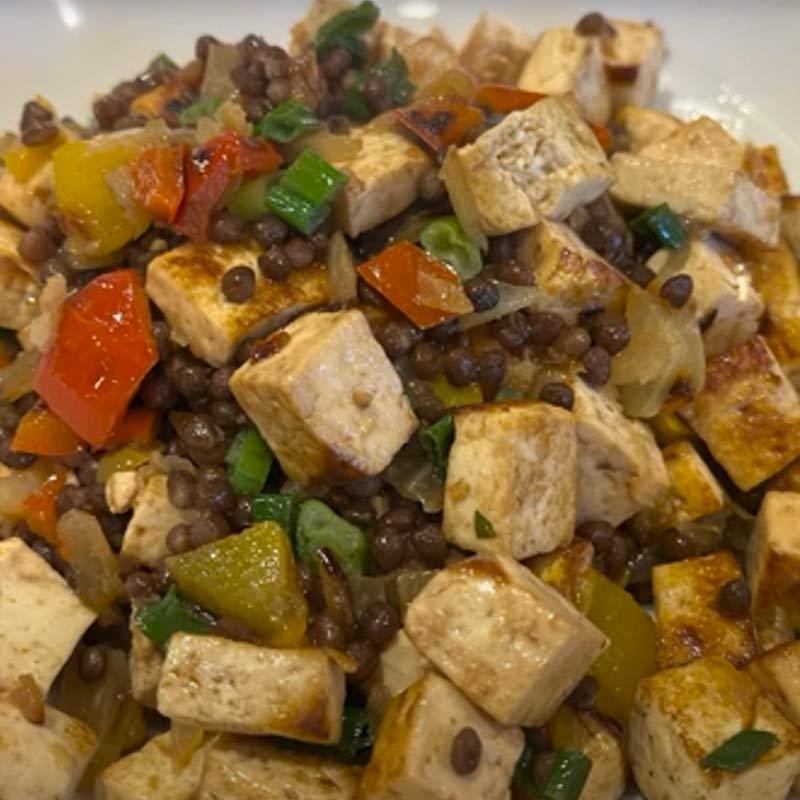 Recipe: Asian Inspired Tofu with Lentils