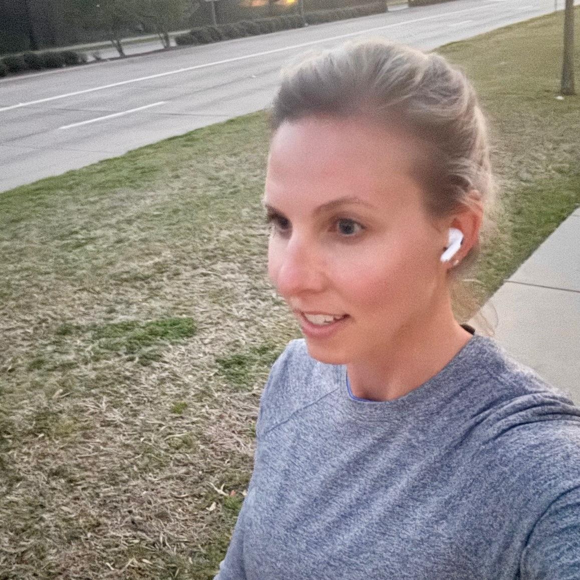 Kirstin Taylor, MS, RDN, LD jogging