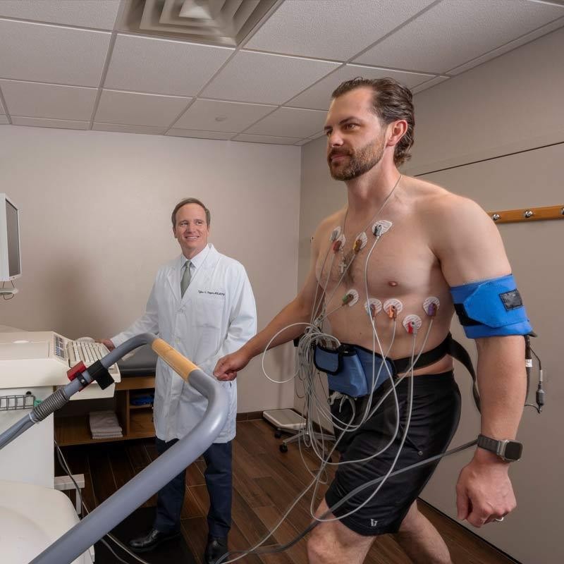 Doctor providing a health evaluation