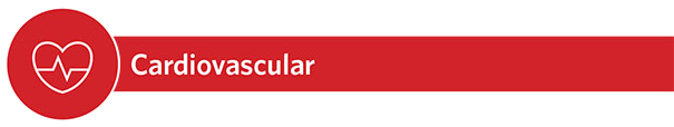 Cardiovascular icon in red