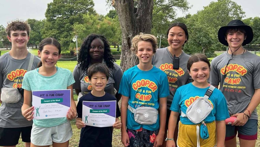 group pic of kids at camp