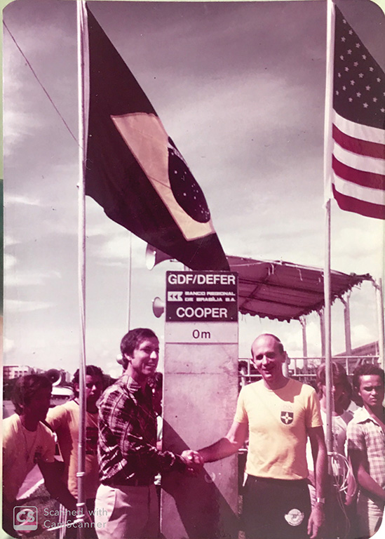 Dedicating Cooper Track in Brazil with Claudio Coutinho and Dr. Cooper