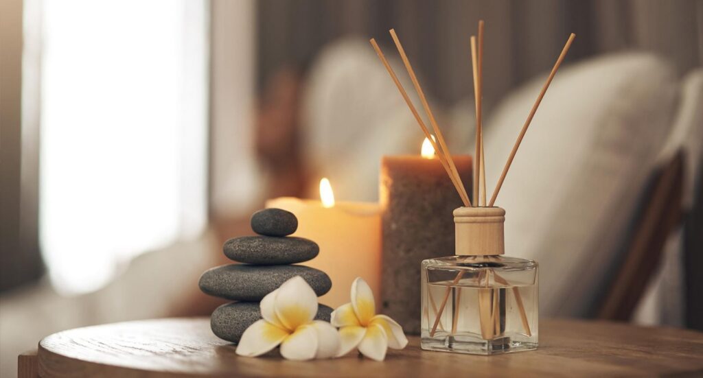 Spa header image - candles, serene setting