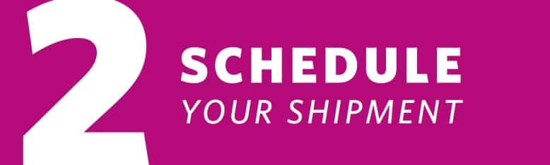Graphic of Cooper Complete auto delivery subscription program that reads Step 2 Schedule Your Shipment