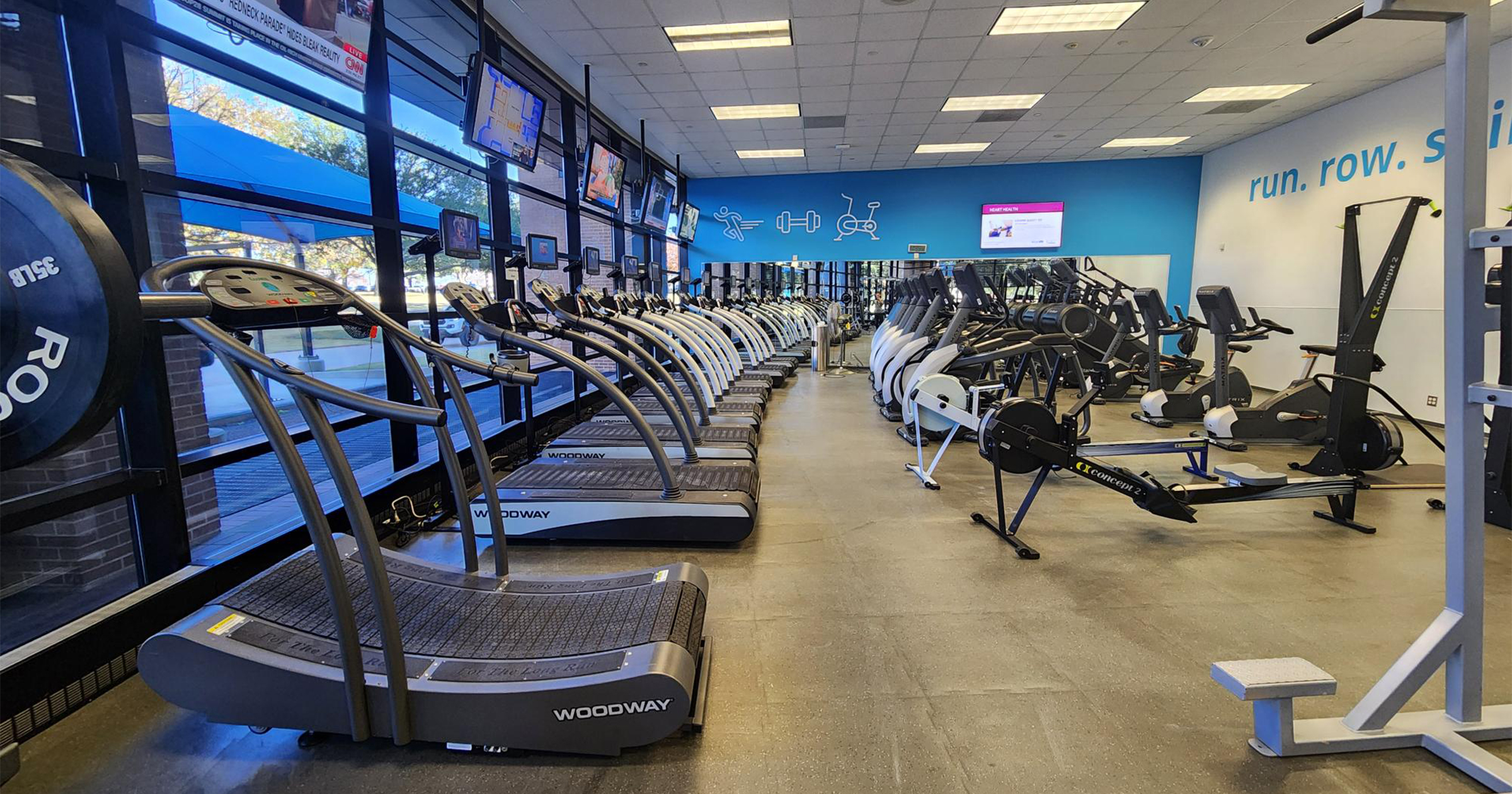 fitness center cardio equipment area